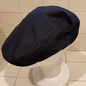 Black Happy Chef newsboy style hat in good condition